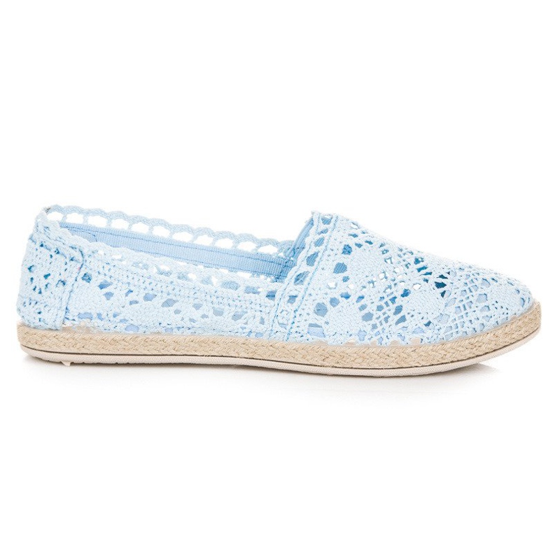 Seastar Modré krajkové espadrilky modrý