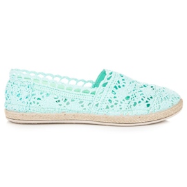 Seastar Mátové krajkové espadrilky zelený