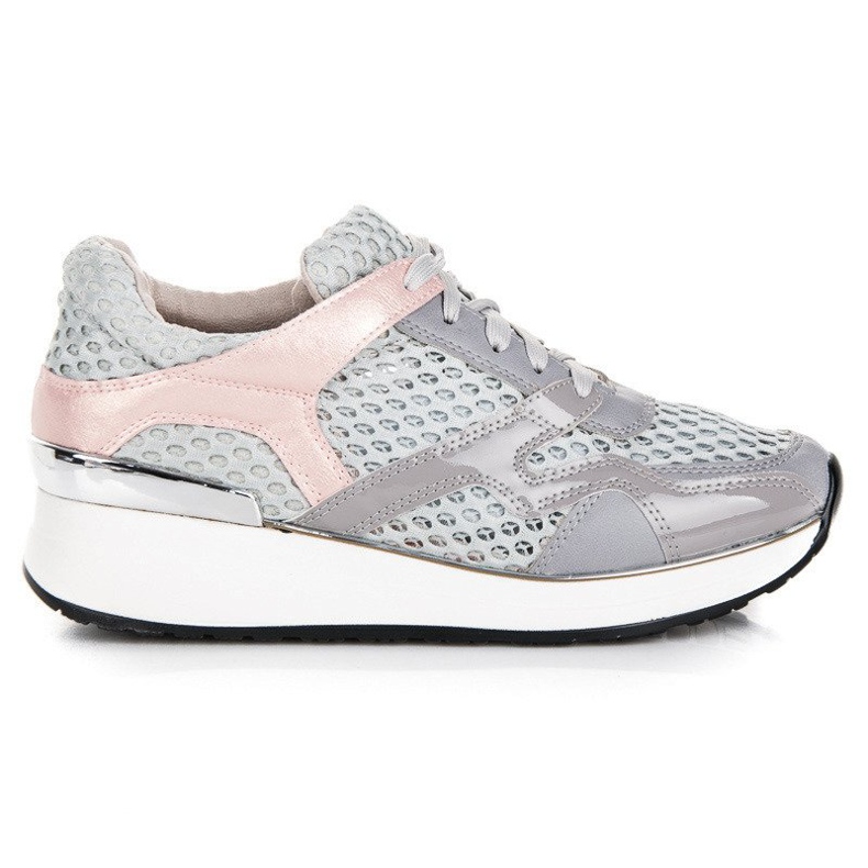 Kylie šedé tenisky se síťovinou šedá