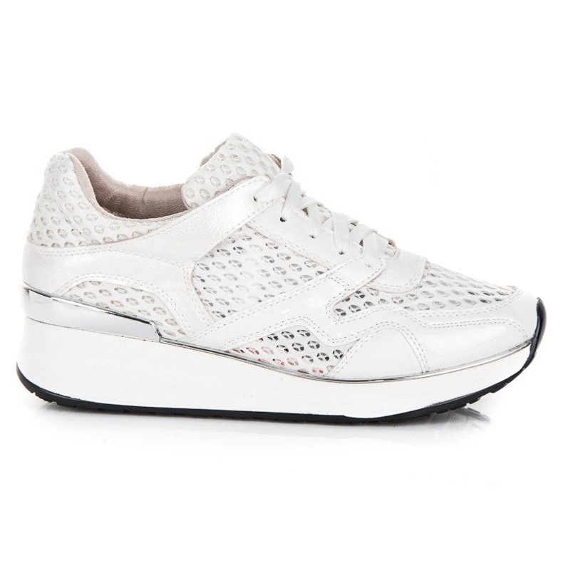 Kylie Bílé tenisky se síťovinou bílý