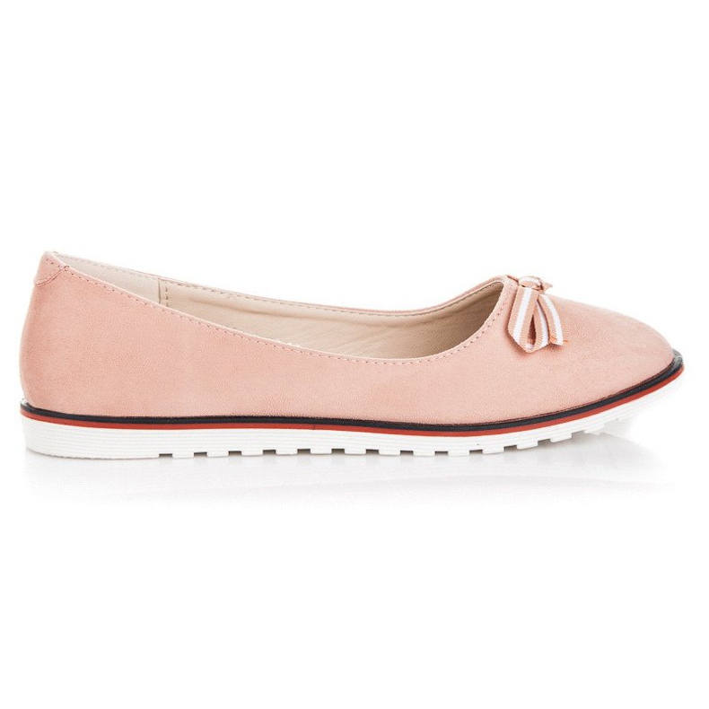 Semišové balerínky růžový Semišové balerínky růžový