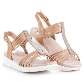 Kylie Sandály S Krystaly hnědý