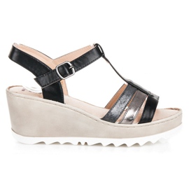 Kylie Sandály na klínku černý