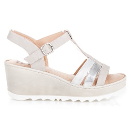 Kylie Sandály na klínku šedá