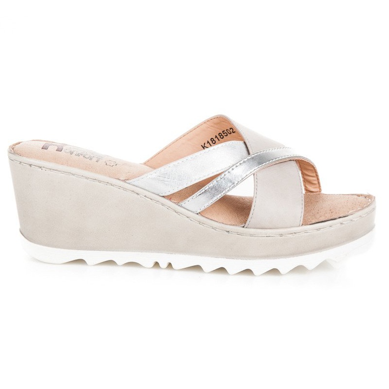 Kylie Pantofle na klínku hnědý šedá