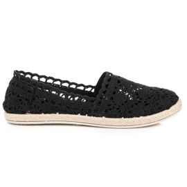 Seastar Espadrilky z černé krajky černý