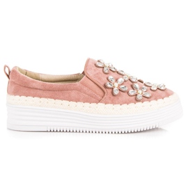 Espadrilky Na Platformě VICES růžový Espadrilky Na Platformě VICES růžový