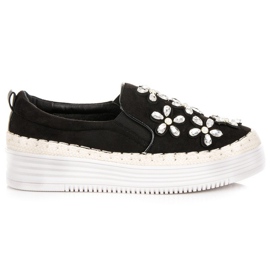 Vices Espadrilky na platformě svěráků černý