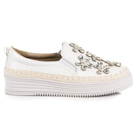 Vices Espadrilky na platformě svěráků bílý Vices Espadrilky na platformě svěráků bílý