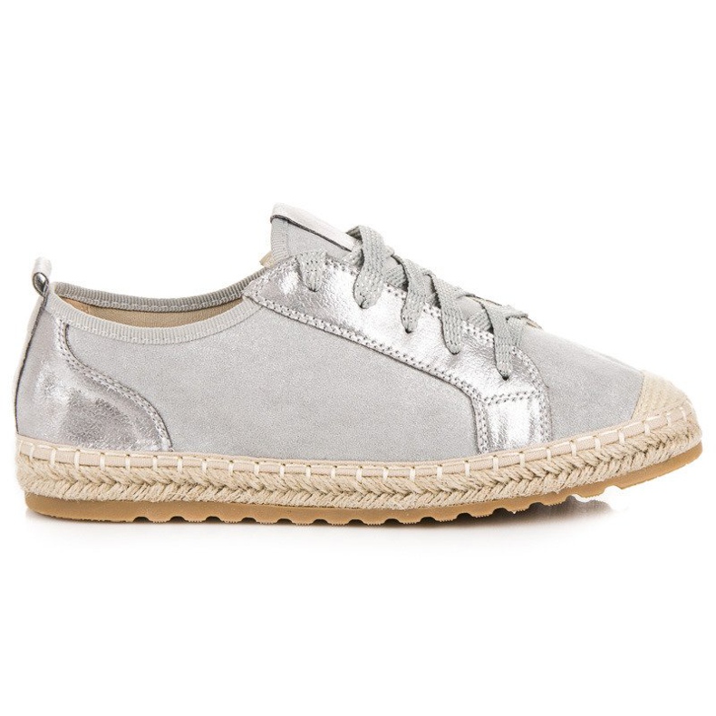 Seastar Šněrovací semišové espadrilky šedá Seastar Šněrovací semišové espadrilky šedá