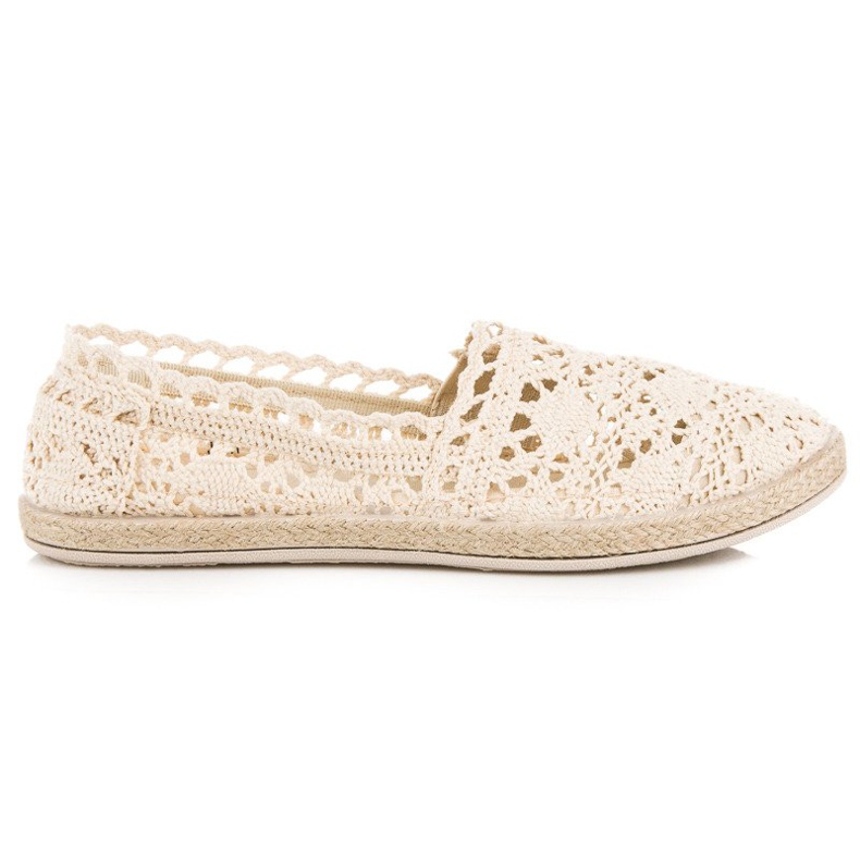Seastar Béžové krajkové espadrilky béžový Seastar Béžové krajkové espadrilky béžový