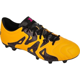 Kopačky Adidas X 15.3 FG / AG M Kožené S74640 oranžový oranžový