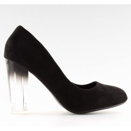 Lodičky na vysokém podpatku ombre black 889-6 Black černý