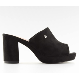 Černé FLD-3K41 černé vysoké podpatky černá