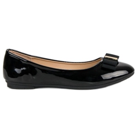 Comer Černé lakované baleríny černý