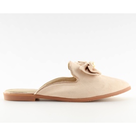 Béžové pantofle lordsy D-6539 béžové béžový