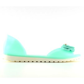 Baleríny s otevřenou špičkou meliski S1 mint zelená Baleríny s otevřenou špičkou meliski S1 mint zelená