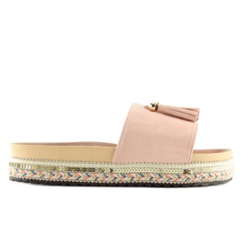 Dámské růžové pantofle LS-93 růžové růžový Dámské růžové pantofle LS-93 růžové růžový