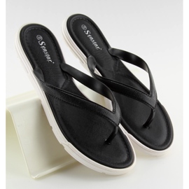Černé dámské žabky černé CK41P Black černý