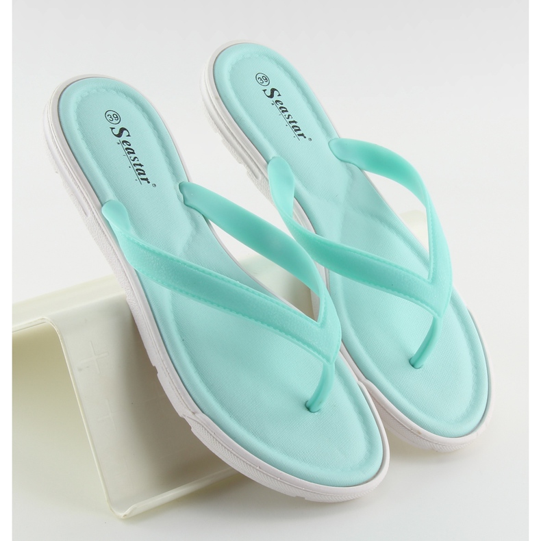 Modré žabky pro ženy CK41P LT.BLUE modrý