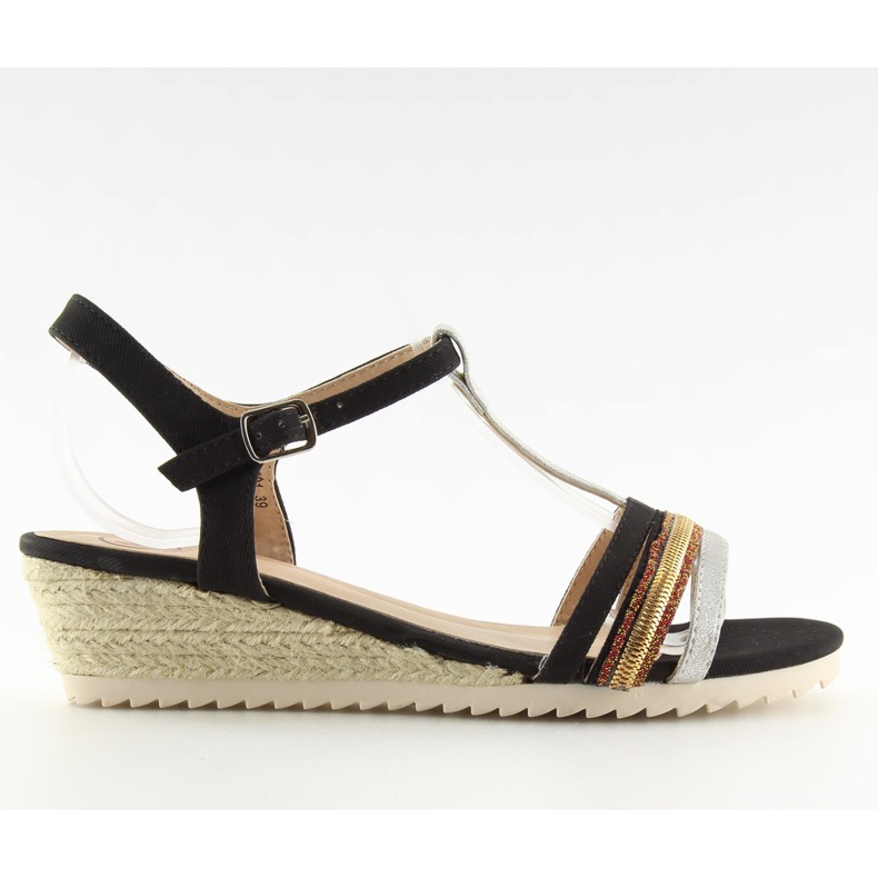 Dámské sandály espadrilky černá negro