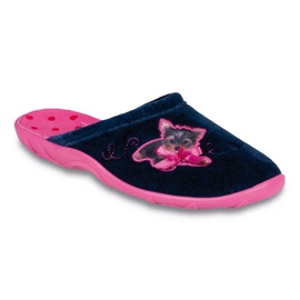 Befado barevné dámské boty pu 235D100 růžový námořnická modrá