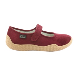 Befado Women boty pu-young 197d003 burgundsko červený