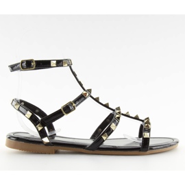 Dámské sandály s černými cvočky H56 Black