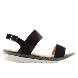 Černé dámské sandály A-04 černé černý