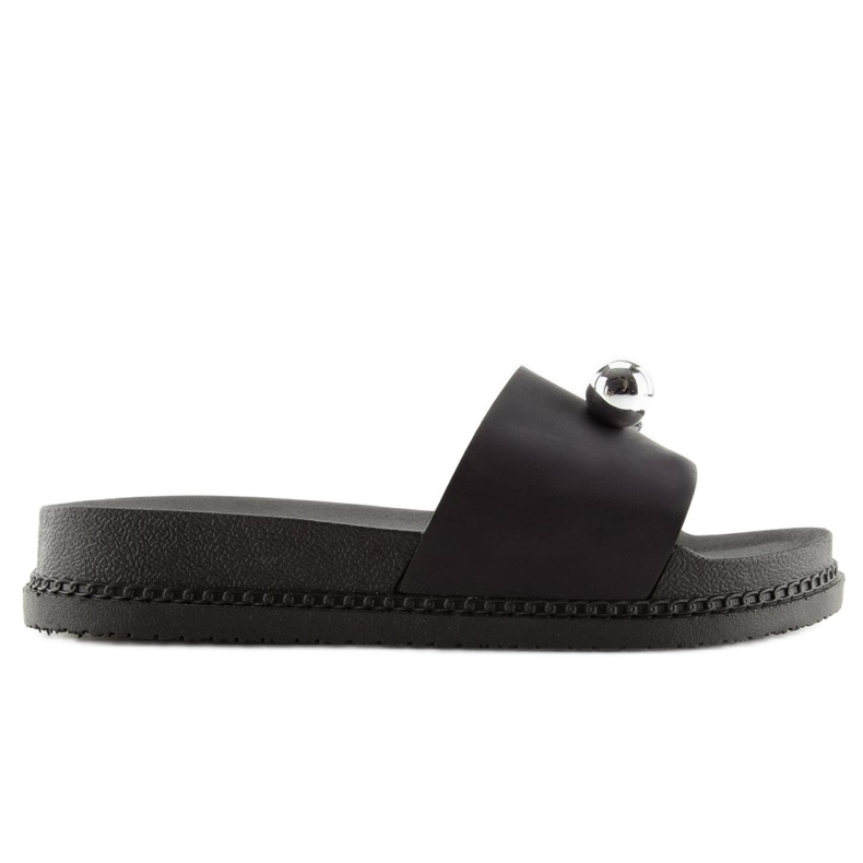 Černé dámské černé pantofle 1897 Black černá