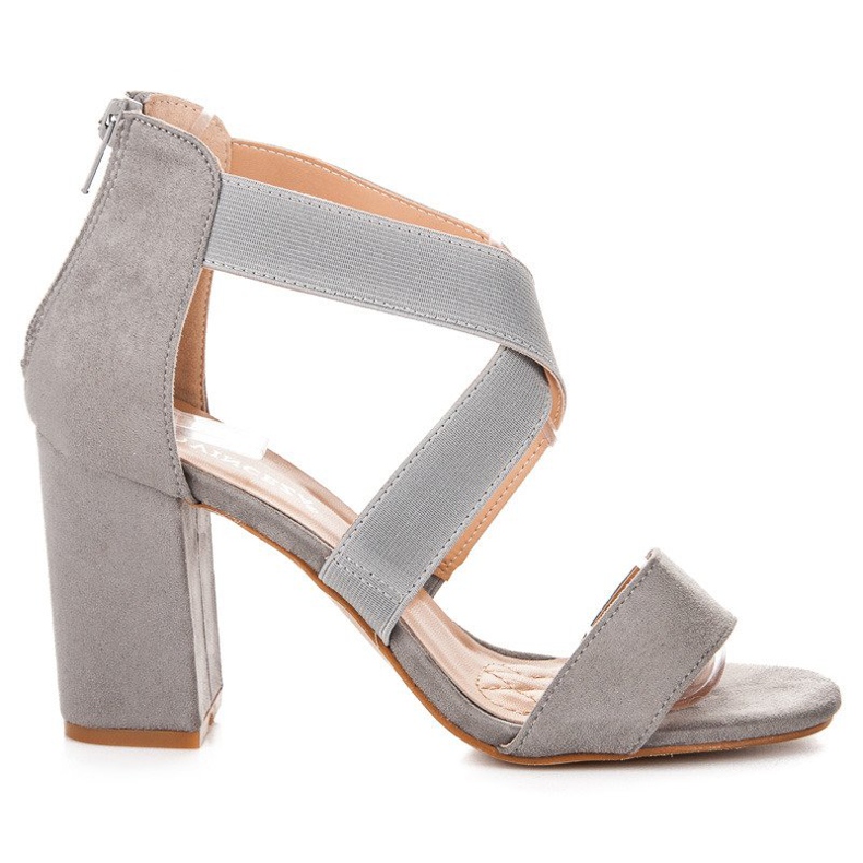 Šedé sandály vinceza na zip šedá