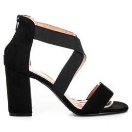 Vinceza Černé vincezové sandály černá