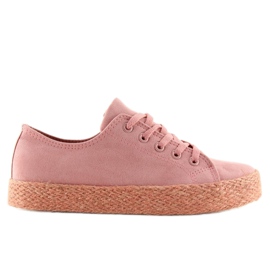 Espadrilky plné barvy růžové K1830201 Rosa růžový