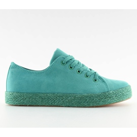 Espadrilky celobarevné tyrkysové K1830201 Azul zelený