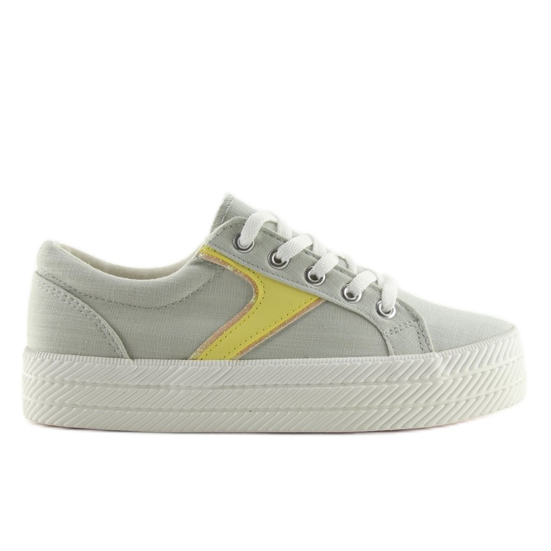 Šedé tenisky na vysoké podrážce K1831401 Gris šedá Šedé tenisky na vysoké podrážce K1831401 Gris šedá