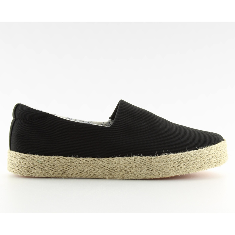 Černé nazouvací espadrilky k1833801 negro černá