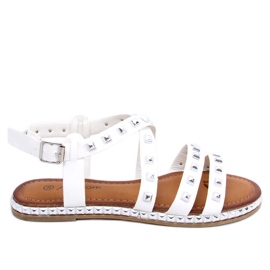 Bílé sandály s cvočky WL193 White bílý