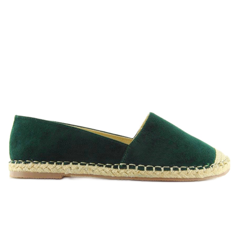 Zelené semišové espadrilky LT22K-5 zelené zelená