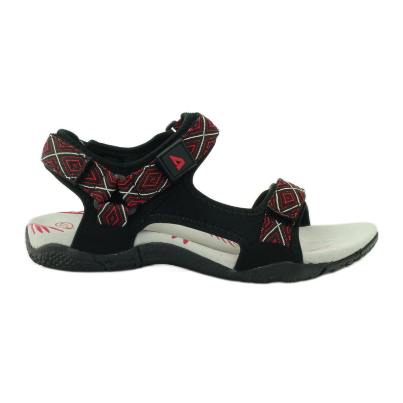 American Club Sandály s americkou koženou vložkou 6102 černá červené