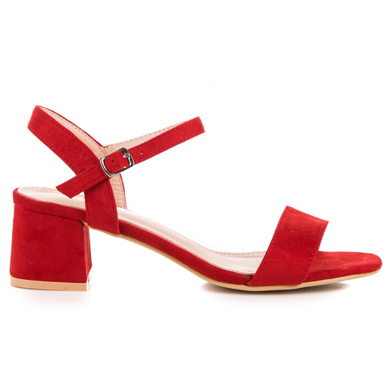 Renda Sandály na vysokém podpatku červené