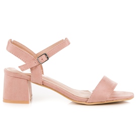Renda Sandály na vysokém podpatku růžový Renda Sandály na vysokém podpatku růžový