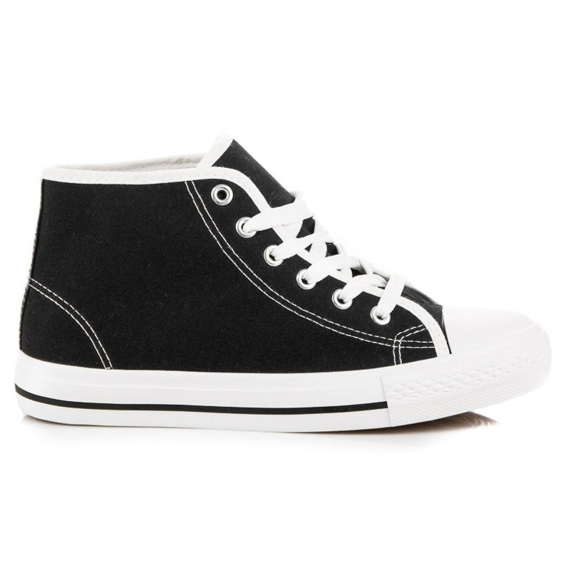 Černé tenisky nad kotníkem černá