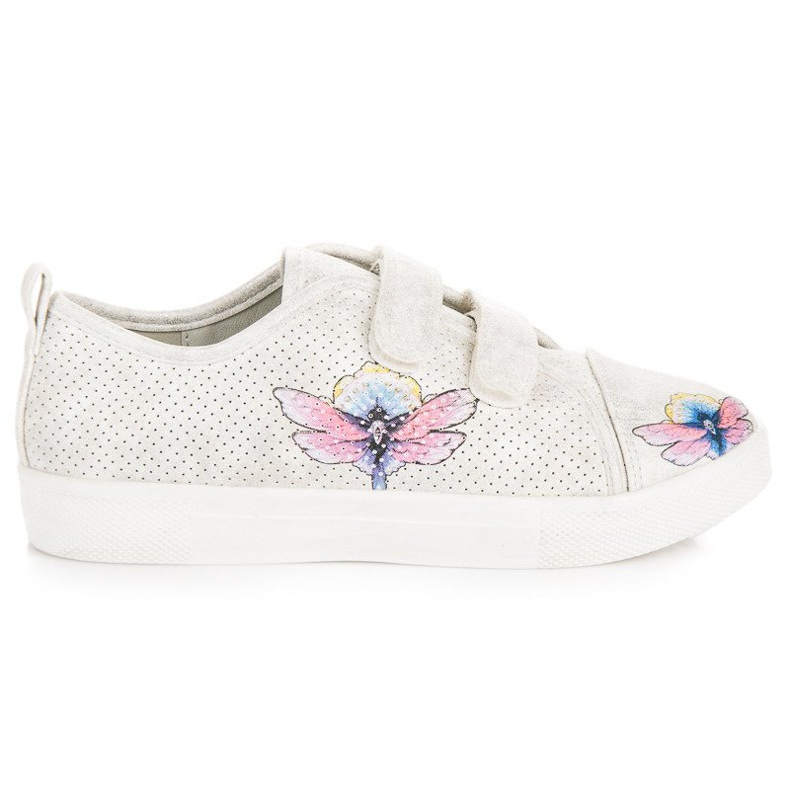 Bílé tenisky se suchým zipem VINCEZA bílý