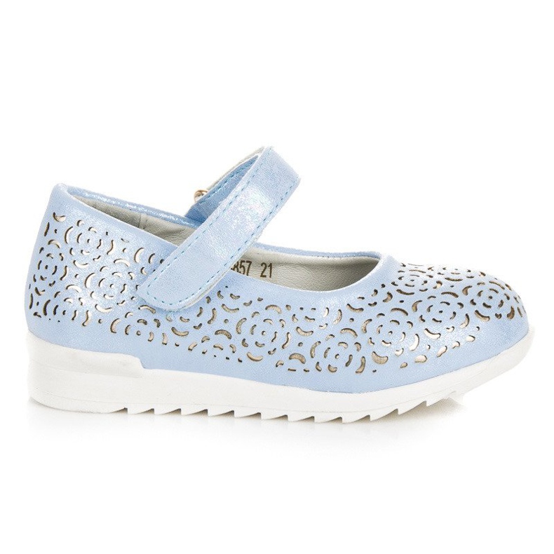 Modrá balerína na suchý zip VINCEZA modrý