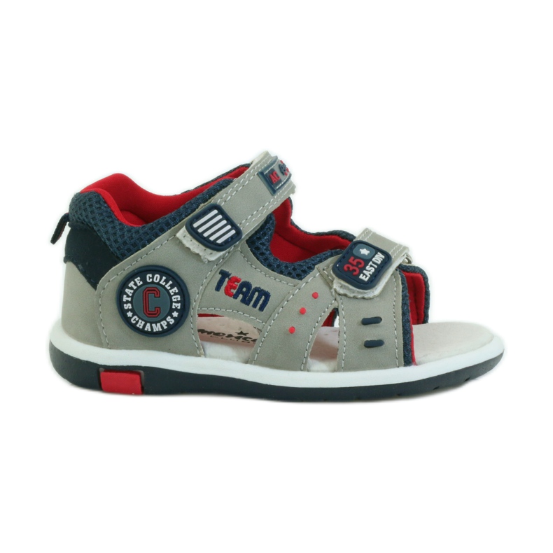 American Club Sandály s americkou koženou vložkou 87297 námořnická modrá šedá