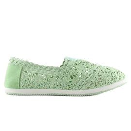 Krajkové akvamarínové toms AL2659 Mint zelený
