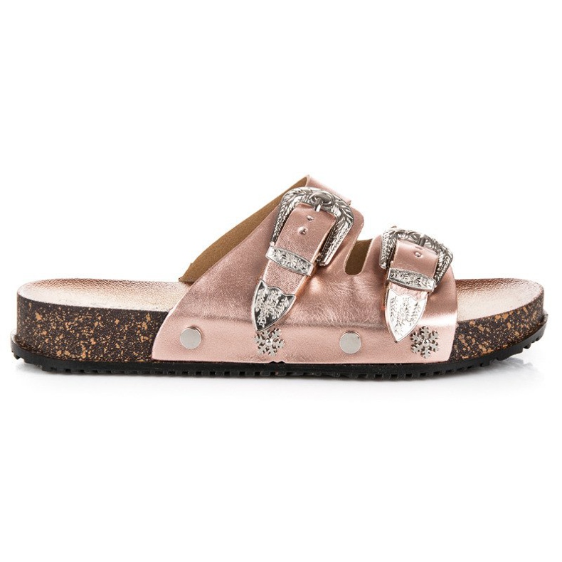 Seastar Růžové pantofle s přezkami růžový