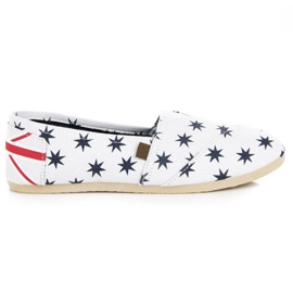 McKey Módní nazouvací espadrilky bílý námořnická modř
