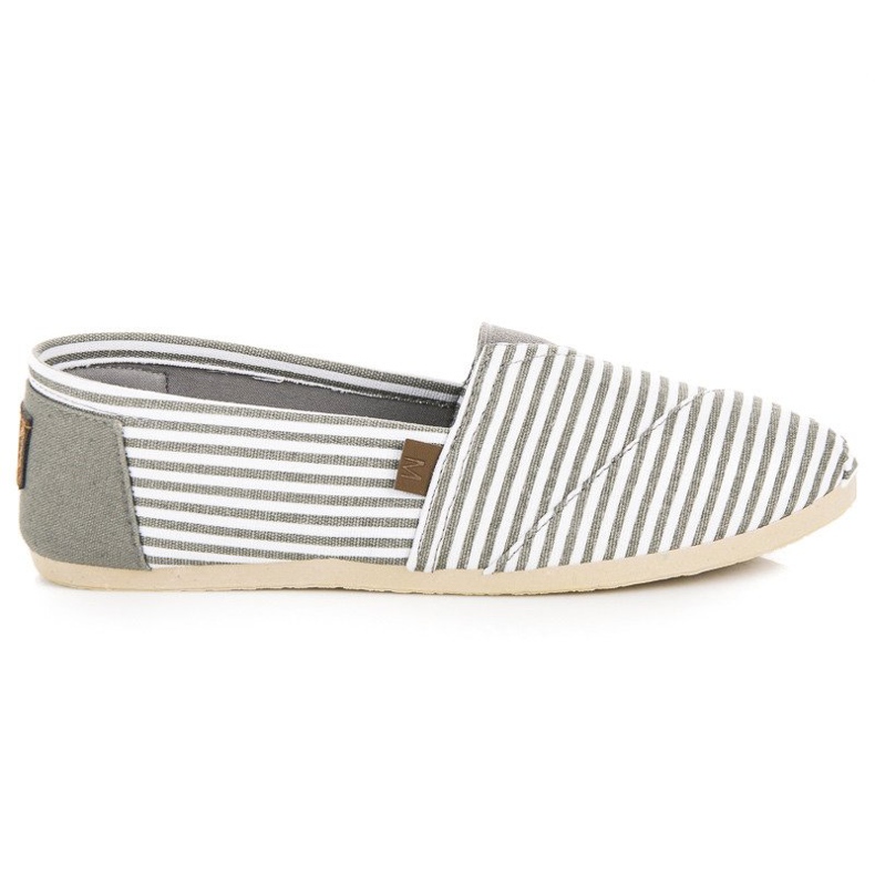 McKey Pohodlné pruhované espadrilky šedá
