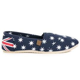 McKey Módní nazouvací espadrilky bílý námořnická modř